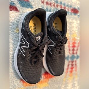 New Balance Black and White Athletic Sneakers 1080